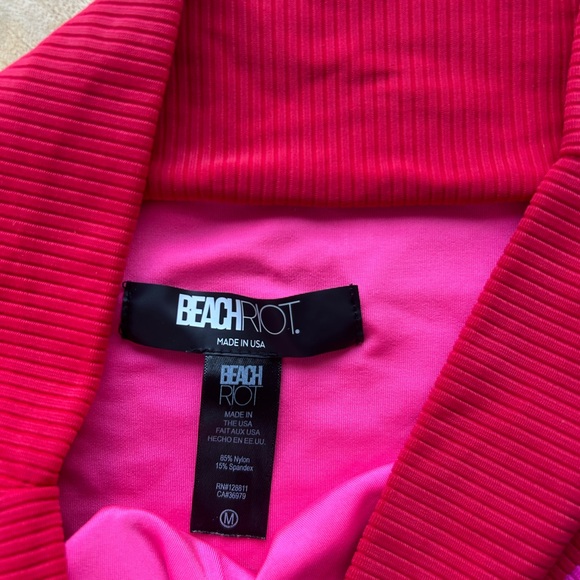 Beach Riot Ribbed Women's Pink and Red Intimate Set - Picture 4 of 4